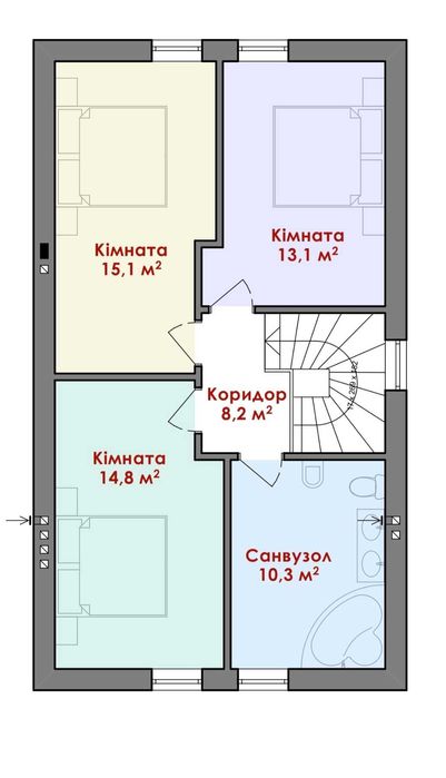 Кутовий таунхаус 125 м2 | 2.2 сотки | Закриті подвір'я | Постанови | Калинова Слобода