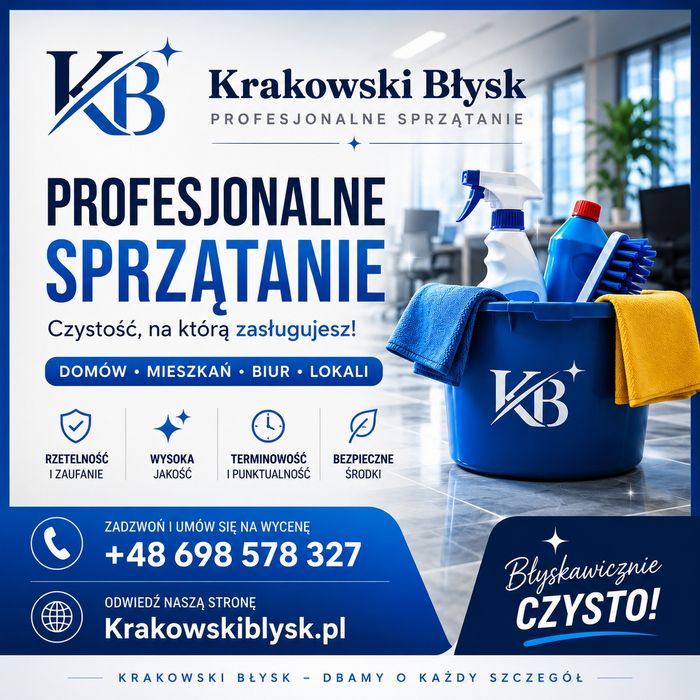 Profesjonalne sprzątanie mieszkań domów balkonów tarasów, po remoncie Szybko i solidnie