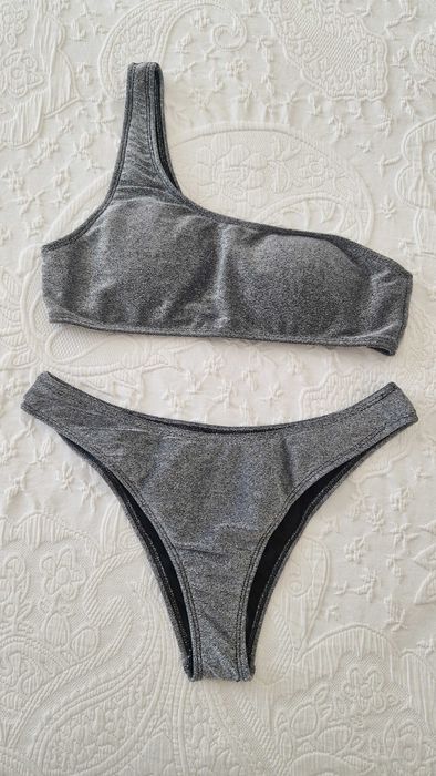 Bikini cinza Shein, tamanho M novo