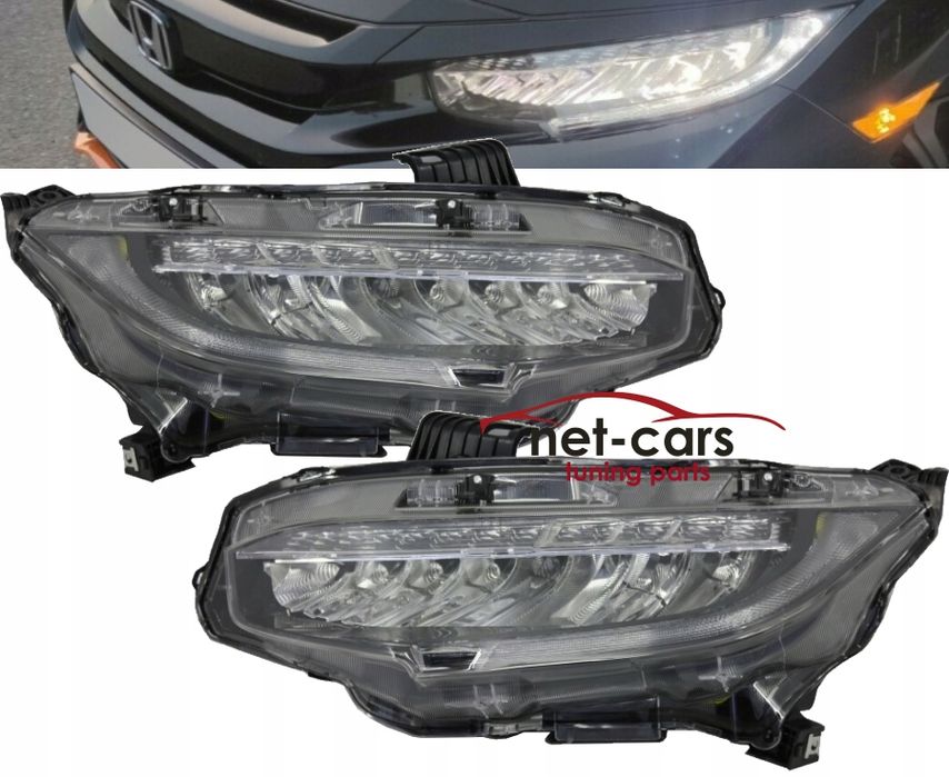 Reflektory lampy przednie przód HONDA CIVIC 10 FC FK 16- FULL LED