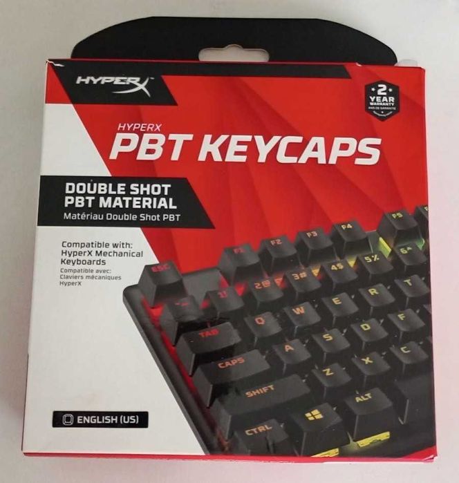 Set Teclas HyperX PBT Keycaps (Preto) – Layout US (ANSI) - Novo/Selado
