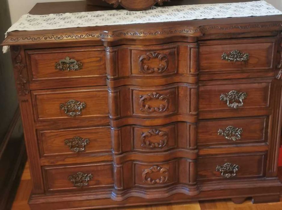 Quarto completo mobilia em madeira maciça estilo d. Jose