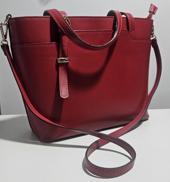 Сумка жіноча, натуральна шкіра Genuine leather червона