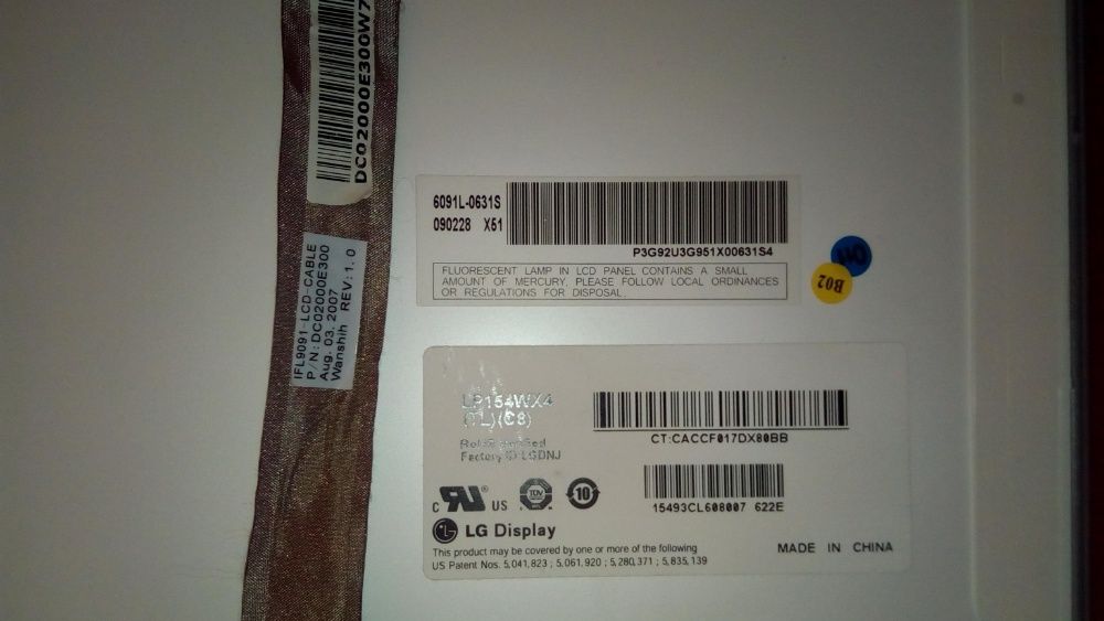 Ecrã\monitor (LG) para laptop (15.4) Compaq e HP