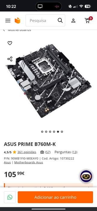 Placa mãe b760m Ddr4 (Nova)