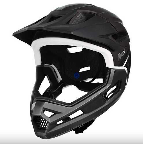Kask na hulajnogę Rowerow Prox CageII Czarny FullFace odpinana szczęka
