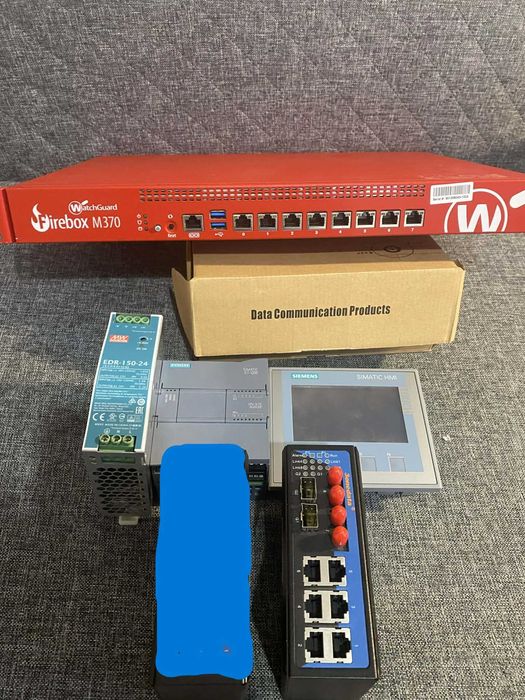 Elementy stanowiska do nauki PLC HMI Sieci Automatyki OT Programowania