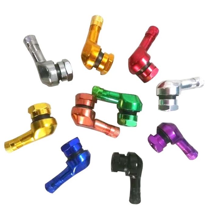 Par de válvulas angulares 90 graus alumínio tubeless moto cafe racer