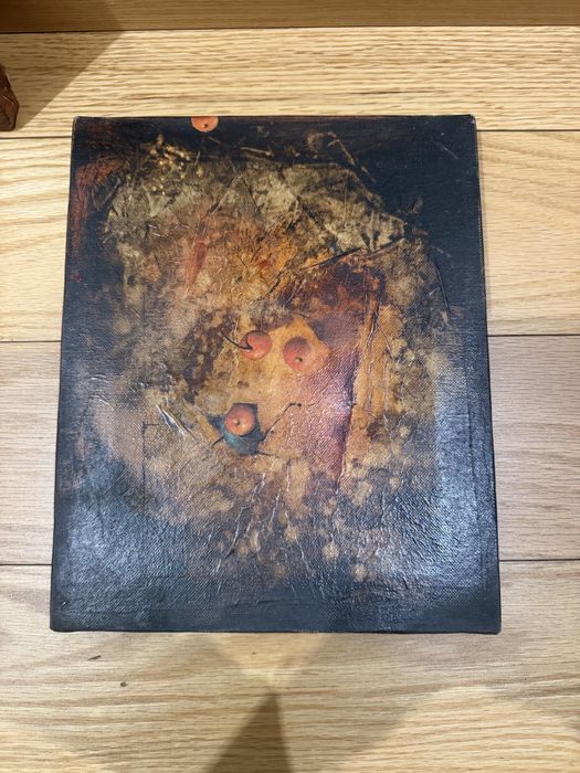 2 Quadros de Rosa Amaral – Pintura Abstrata – 22 × 27 cm