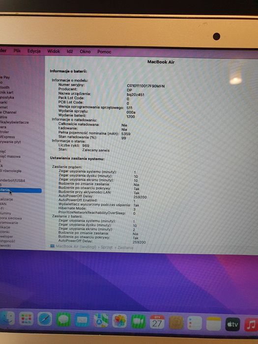 Macbook air używany z 2015 roku