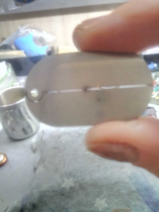 жетон с нержавейки ;глубокая граверовка, есть с прорезью