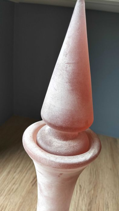 Murano Seguso pink Scavo butla karafka lata 60
