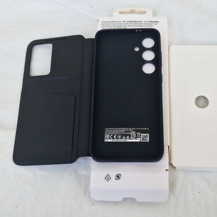 Capa Original Samsung Galaxy S24+ Clear View Preta Nova