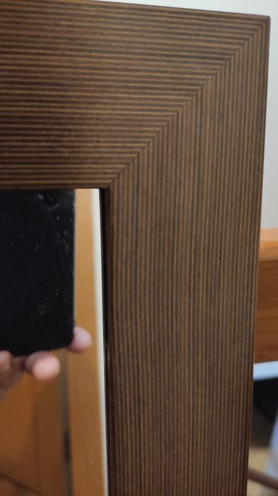 Espelho Madeira Novo  80X80 Cm