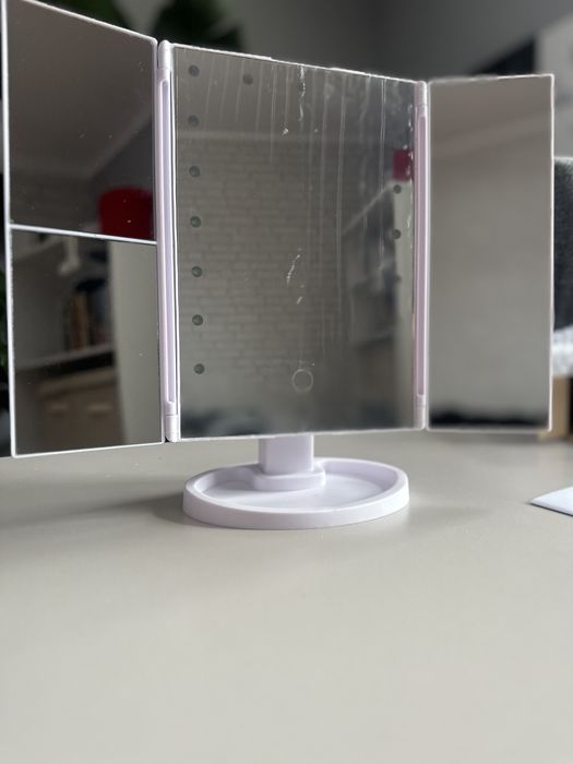 Lustro do Makijażu Podświetlane LED Powiększające Kosmetyczne
