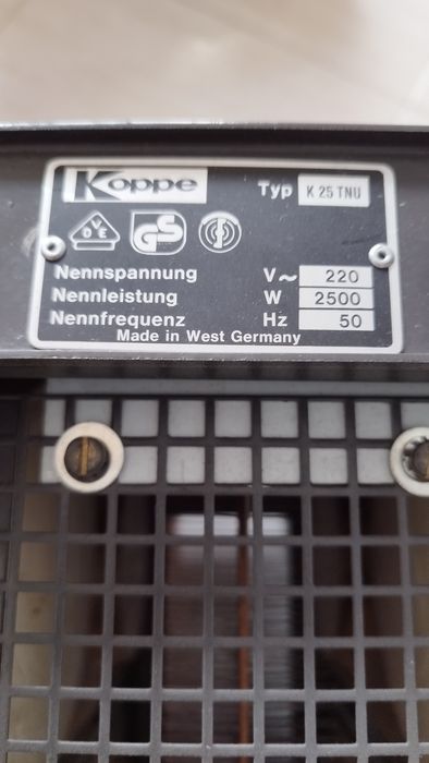 Aquecedor elétrico Koppe, Made in West Germany