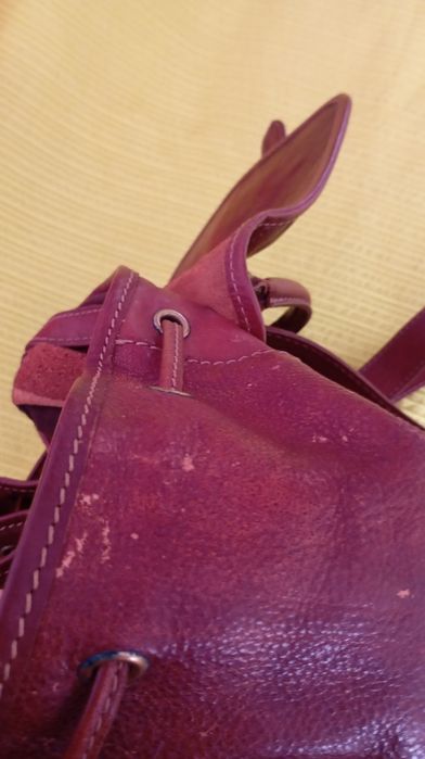 Mochila de couro genuíno