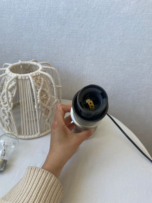 Lampa Honsel / abażur makrama