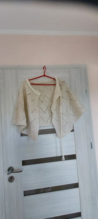 Peleryna wełniana poncze na komunię