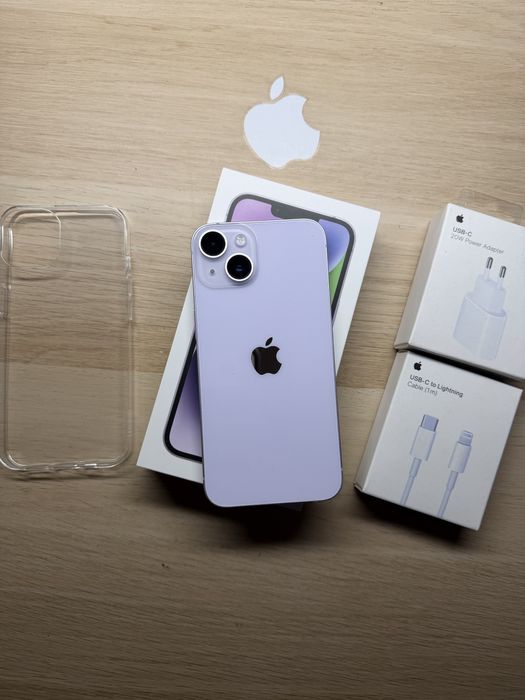 iPhone 14 256gb fioletowy bateria 100% komplet