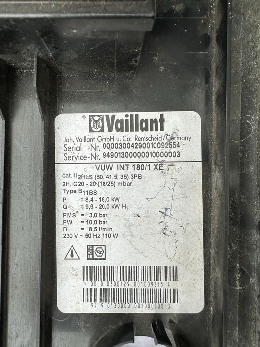 Vaillant płyta głowna  vuw 200,vuw int , vuw ost