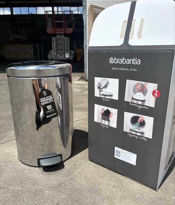 Caixote do Lixo - Brabantia 20L - Aço inox Brilhante