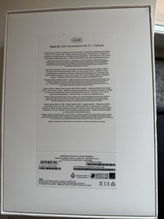 iPad Air 5 gen 64GB WiFi + Cellular