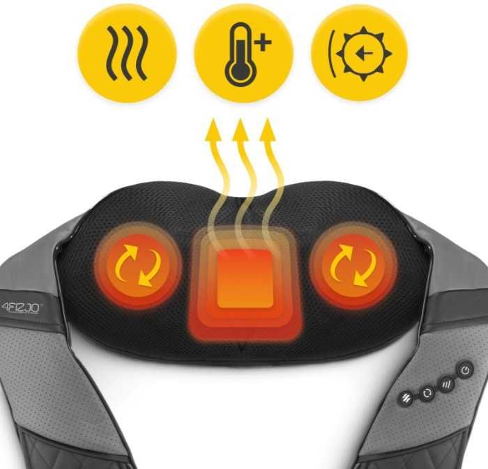 Masażer Pas masujący kark ramiona plecy shiatsu LUXURY+ 4FIZJO ORGINAŁ !!