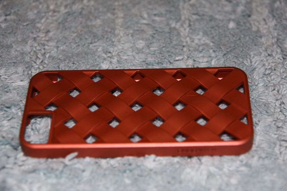 etui iPhone 5/5s/SE plecki plecionka brązowa