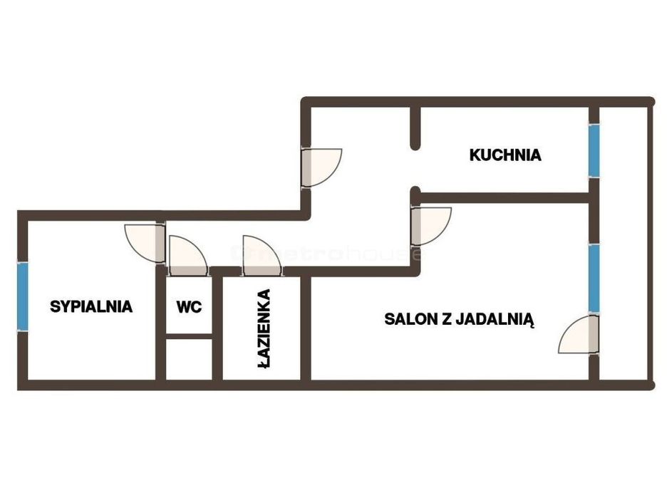 48 m², 2 pokoje, I piętro, balkon i zieleń