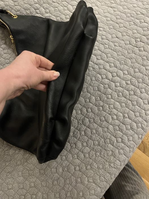 Шкіряна сумка на плетеній ручці