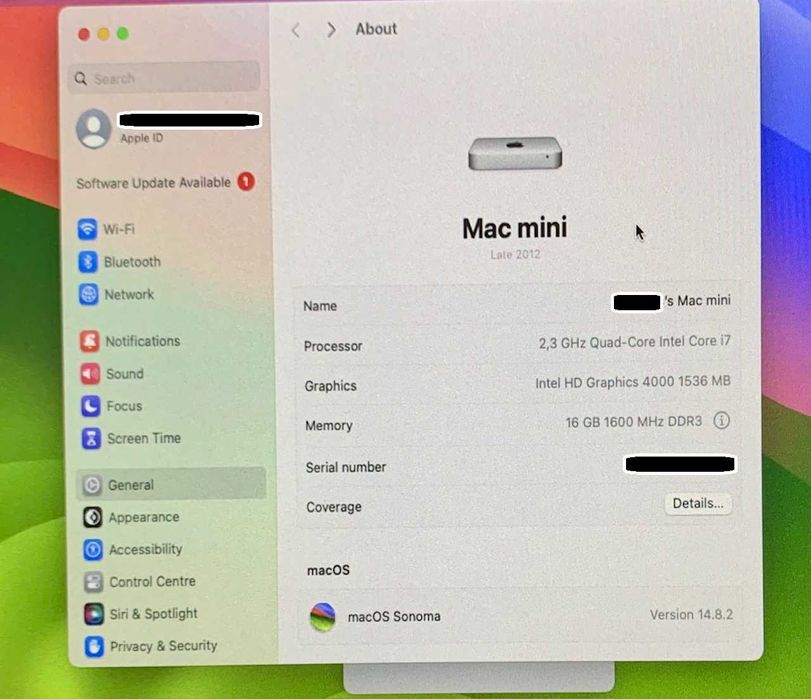 Apple Mac Mini Quad Core i7 16Gb