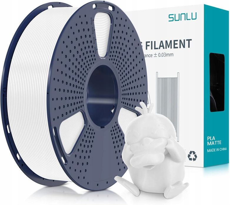 lament do drukarek 3D Matte PLA 1,75 mm 0,02 mm 1kg biały