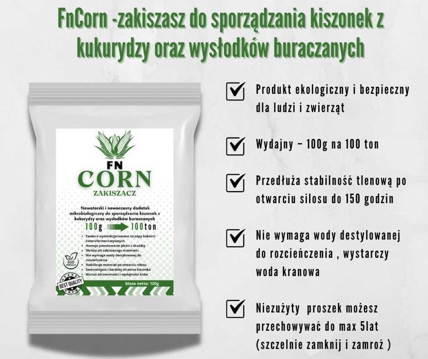 Zakiszacz  do kiszonki z kukurydzy FN CORN  100g/100ton