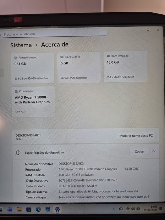 Portátil Gaming Lenovo RESERVADO