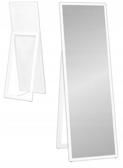 LUSTRO STOJĄCE Czarne Białe Wąska Rama Loftowe 170x50cm - WYPRZEDAŻ