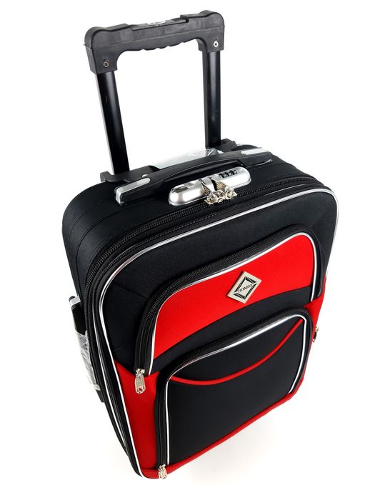 Дорожня валіза чорно-червона,середнього розміру