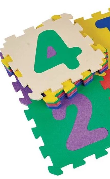Tapete puzzle de números em espuma - 40 peças