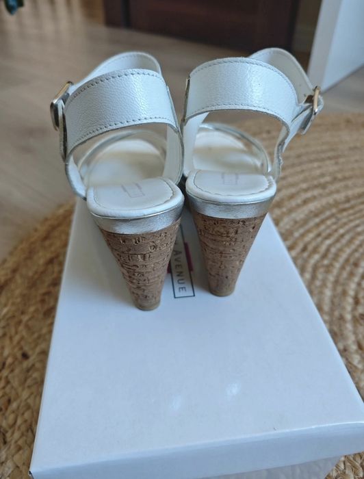 Sandały espadryle skórzane 39