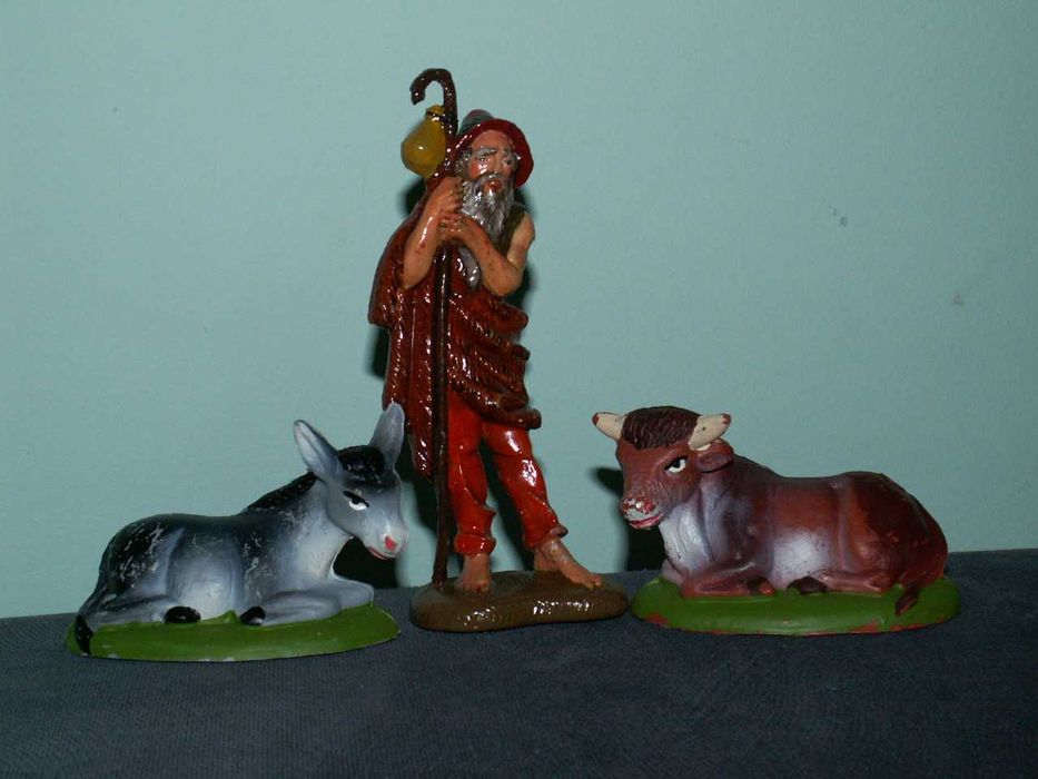 Zwierzęta  Wół - Osiołek do figur 11-13 cm do szopki bożonarodzeniowej