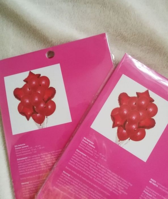 Duży zestaw balonów Walentynki serca gwiazdki 28 sztuk