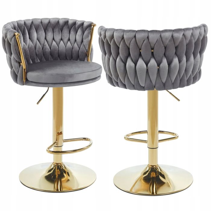 Hoker H4-FX velvet szary (stelaż złoty)