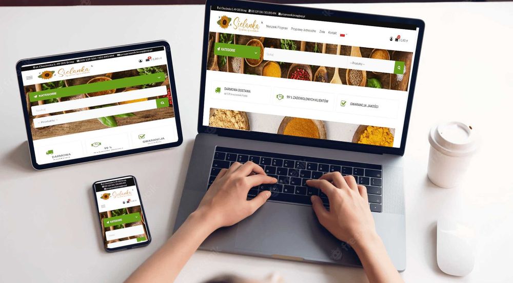 Strona, Sklep internetowy SHOPER,  Wordpress ,  WooCommerce, Presta