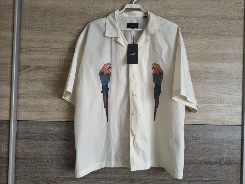 Męska koszula oversize papugi XL