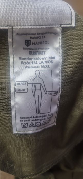 Mundur polowy letni 124 LA M/XL nowy