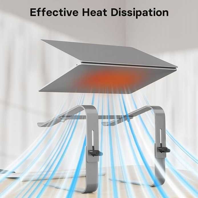 BONTEC Stojak na Laptopa 10-17-Calowy Regulowany Ergonomiczny Srebrny