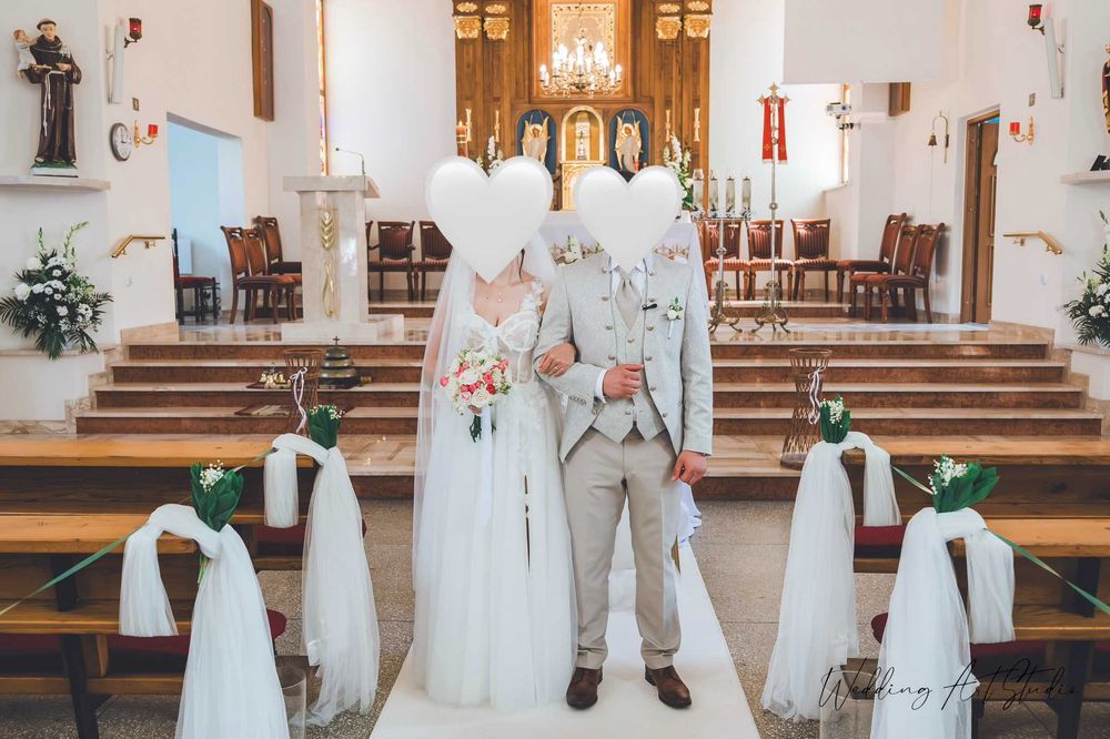 Suknia ślubna IVORY z delikatnym brokatem-STAN IDEALNY!