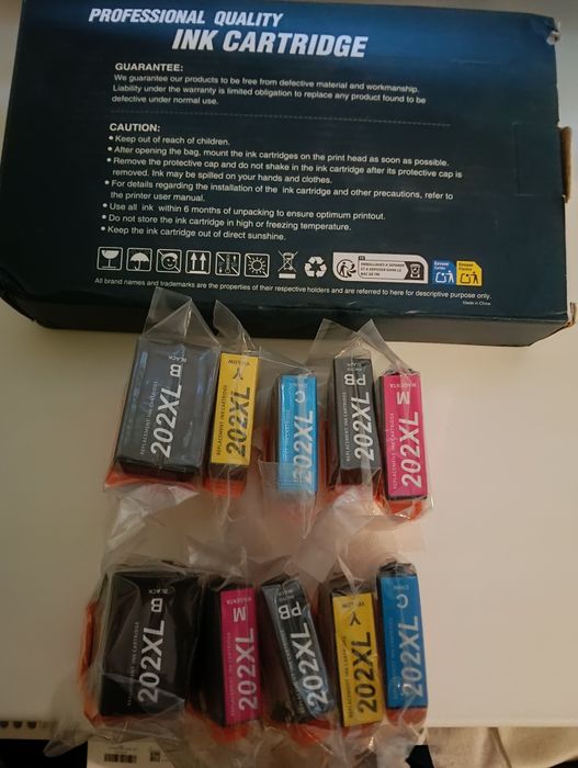 202 XL, Комлект 5 шт, сумісні картріджи для Epson XP-6000 / XP-6100