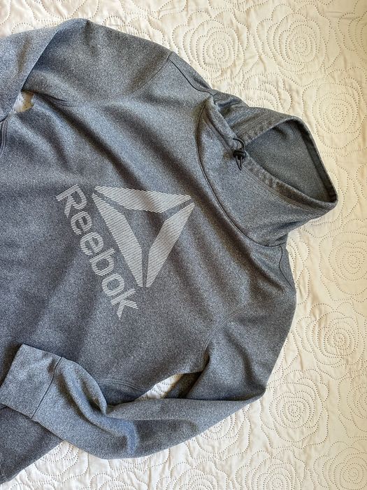 Reebok M 38 bluza szara melanż Logo napis speedwick