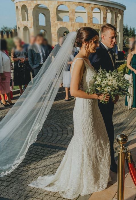 suknia ślubna rybka plus welon gratis!